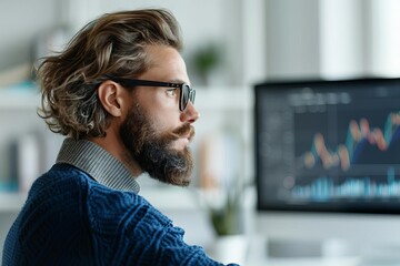 Online research division analyzing market trends, division  online, virtual market research