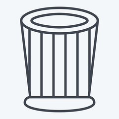 Icon Cook Hat. related to Hat symbol. line style. simple design editable. simple illustration