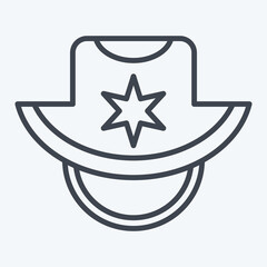 Icon Sunhat. related to Hat symbol. line style. simple design editable. simple illustration