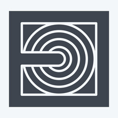 Icon Fire Hose. related to Firefighter symbol. glyph style. simple design editable. simple illustration