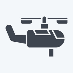 Icon Firefighting Helicopter. related to Firefighter symbol. glyph style. simple design editable. simple illustration