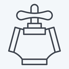 Icon Fire. related to Firefighter symbol. line style. simple design editable. simple illustration