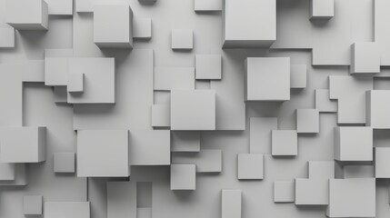 Obraz premium Abstract 3D Grey Cube Pattern