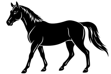 Horse silhouette  vector illustration 