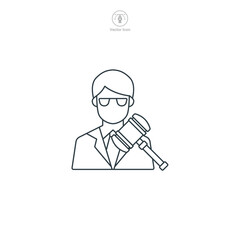 Lawyer Icon. Legal and Law theme symbol vector illustration isolated on white background