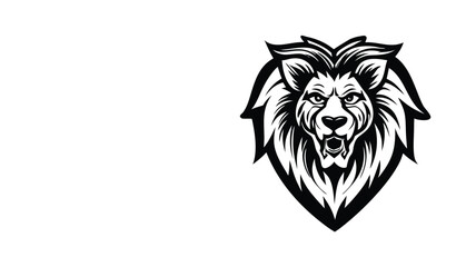 Detailed Lion Vector illustration With White Background