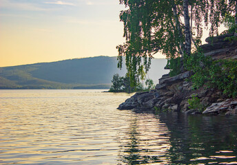 The natural landscape. Lake Turgoyak