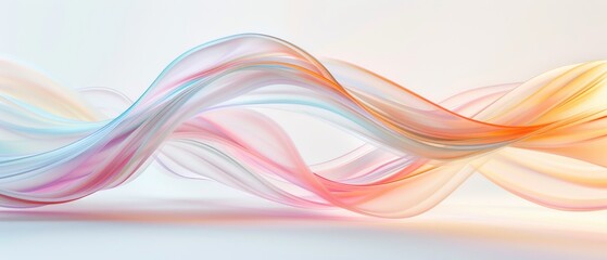 Abstract colorful wavy lines on white background. Modern digital art, perfect for technology, design, and creative projects.