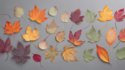 Obraz premium leaf only, scandinavian art style, nature inspired colors, vector, white background