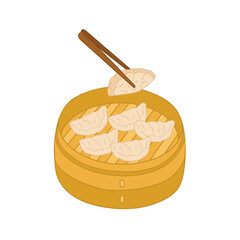 Chinese Food Illustration with Cartoon Style