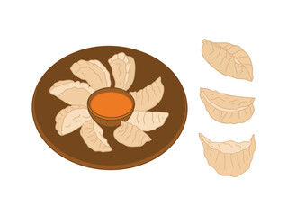 Chinese Food Illustration with Cartoon Style