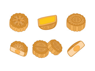 Chinese Food Illustration with Cartoon Style