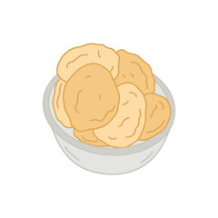 Chinese Food Illustration with Cartoon Style