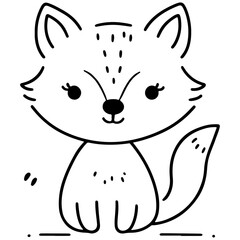 cute animal doodle cartoon design hand drawn wild animal pet and farm animal 