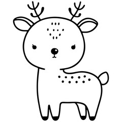 cute animal doodle cartoon design hand drawn wild animal pet and farm animal 