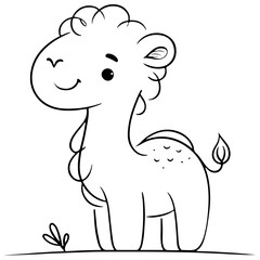 cute animal doodle cartoon design hand drawn wild animal pet and farm animal 