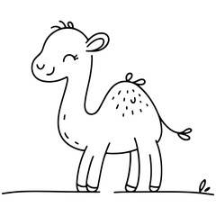 cute animal doodle cartoon design hand drawn wild animal pet and farm animal 