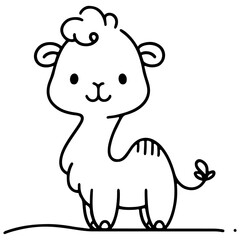 cute animal doodle cartoon design hand drawn wild animal pet and farm animal 