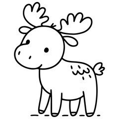 cute animal doodle cartoon design hand drawn wild animal pet and farm animal 