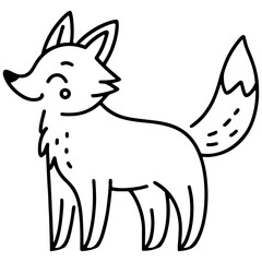 cute animal doodle cartoon design hand drawn wild animal pet and farm animal 