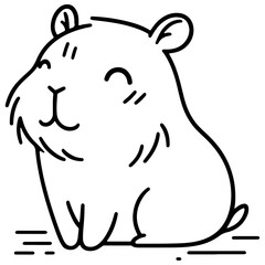 cute animal doodle cartoon design hand drawn wild animal pet and farm animal 