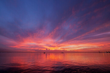 Colorful Manila bay sunset