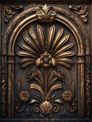 Baroque Classical Abstract Marble Framed Ceiling Art with Ornate Border. Luxury Lavish Decor Elements with Seamless Pattern Background Texture