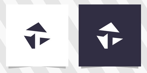 Letter t logo design vector