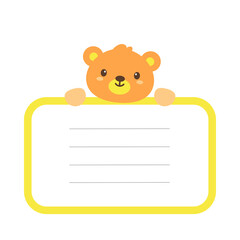  Bear Text and  Box Illustration