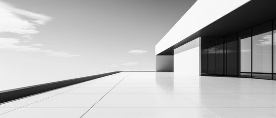 Obraz premium Modern Minimalist Building Facade