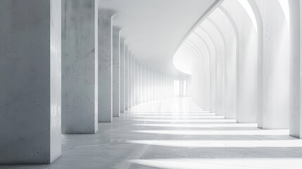 Obraz premium White Columns Hallway