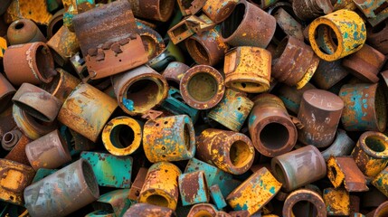 Rusty Metal Scrap Pile