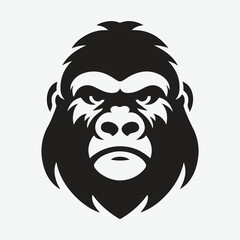 Fototapeta premium Majestic Gorilla Silhouette: Power and Grace Captured in Shadow