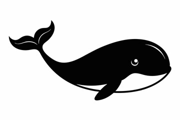 Whale vector illustration, whale jumping isolated on white, whale silhouette, whale vector art
