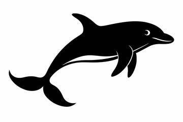 Whale vector illustration, whale jumping isolated on white, whale silhouette, whale vector art