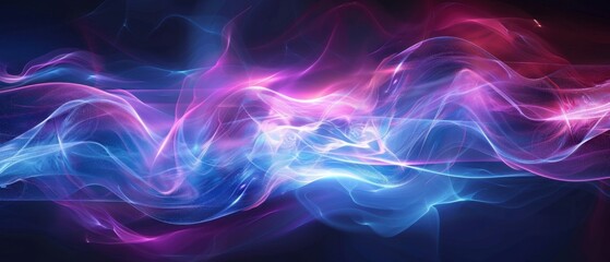 Abstract Glow of Pink and Blue