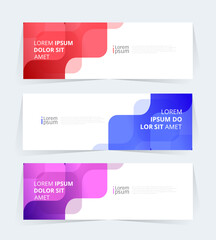 Geometric banner design with Vector presentation template.