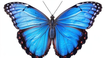 Fototapeta premium Blue Morpho Butterfly Wings Spread