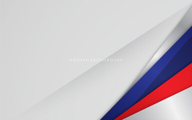 Modern background blue with white and red color