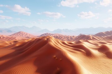 Naklejka premium Desert Landscape Under a Clear Sky