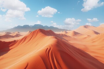Naklejka premium Arid Landscape Under a Clear Sky