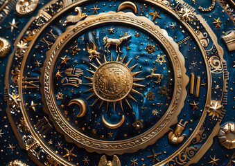 Naklejka premium 神秘的な星座や占星術のイメージ