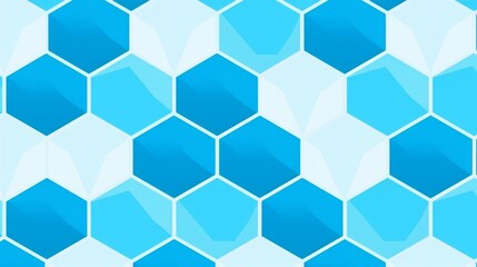 A pattern of blue hexagons arranged in a honeycomb design against a white background