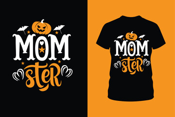 Mom ster Halloween t shirt design vector illustration. © MdRanju