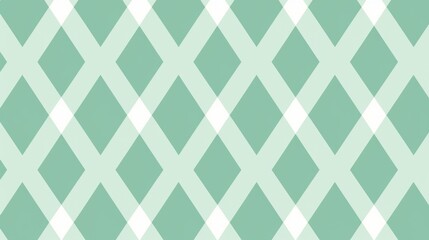 Green and white diamond pattern with overlapping design and diagonal grid effect