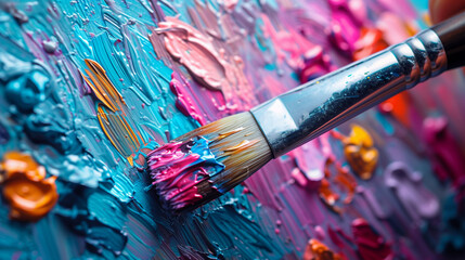 Obraz premium a paintbrush for World Art Day