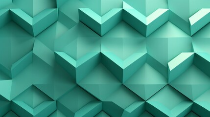 Abstract teal geometric pattern background with  shapes