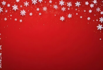 Creative Christmas frames on a red background. Xmas and New Year holiday, banner, postcard, invitation, celebration. Flat lay. Generative AI