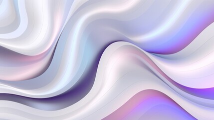 Obraz premium Abstract background with white and purple wavy lines and iridescent highlights