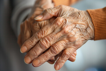 Fototapeta premium Support for the elderly concept, National Senior Citizen Day